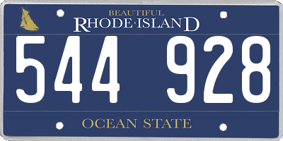 RI license plate 544928