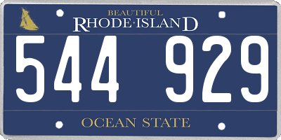 RI license plate 544929