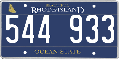 RI license plate 544933