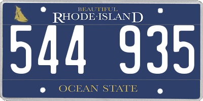 RI license plate 544935