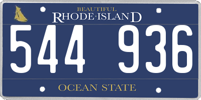 RI license plate 544936