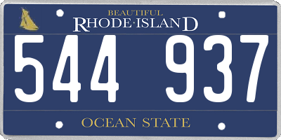 RI license plate 544937