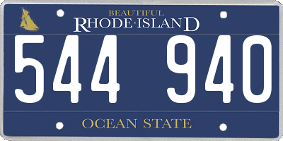 RI license plate 544940