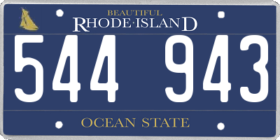 RI license plate 544943