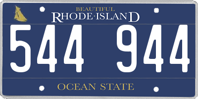 RI license plate 544944