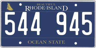 RI license plate 544945