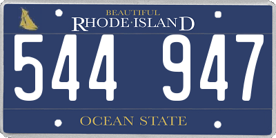 RI license plate 544947