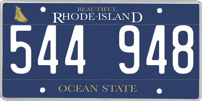 RI license plate 544948