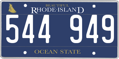RI license plate 544949