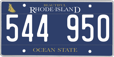 RI license plate 544950