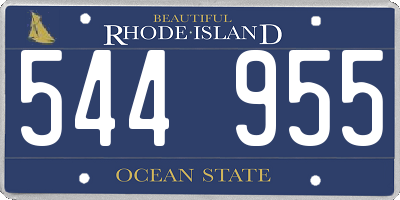 RI license plate 544955