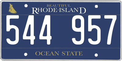 RI license plate 544957