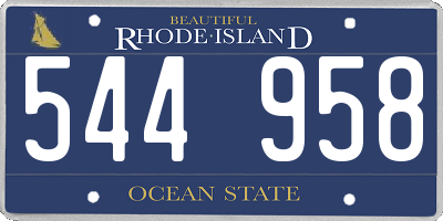 RI license plate 544958