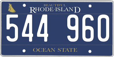 RI license plate 544960