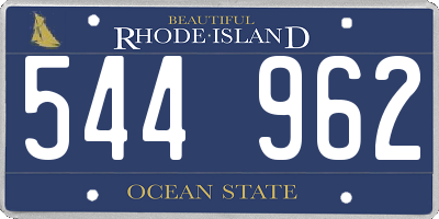 RI license plate 544962