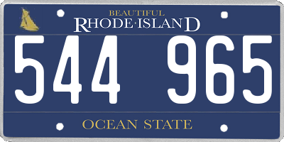 RI license plate 544965