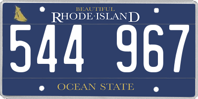 RI license plate 544967