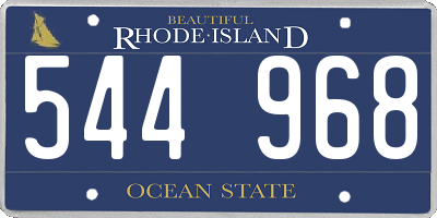 RI license plate 544968