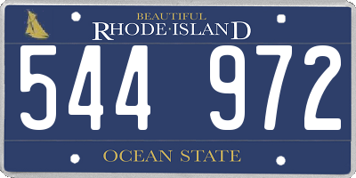 RI license plate 544972