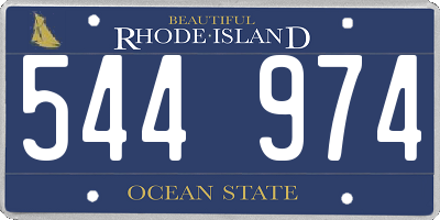 RI license plate 544974