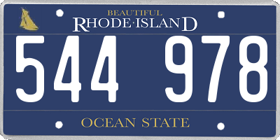 RI license plate 544978