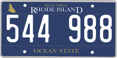 RI license plate 544988