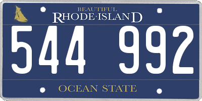RI license plate 544992