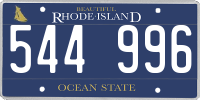 RI license plate 544996