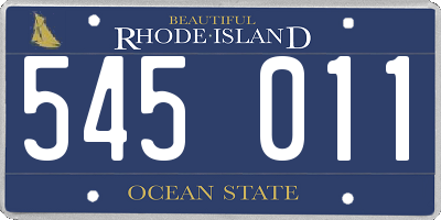 RI license plate 545011