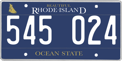 RI license plate 545024