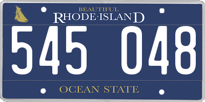 RI license plate 545048