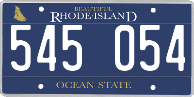 RI license plate 545054