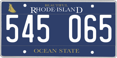 RI license plate 545065