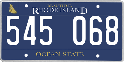 RI license plate 545068