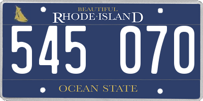 RI license plate 545070