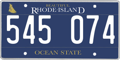 RI license plate 545074
