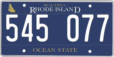 RI license plate 545077