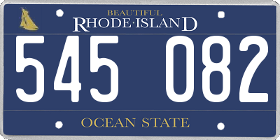 RI license plate 545082