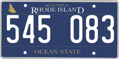 RI license plate 545083