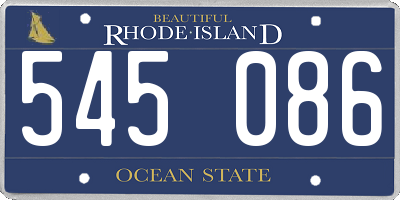 RI license plate 545086