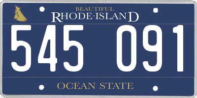 RI license plate 545091
