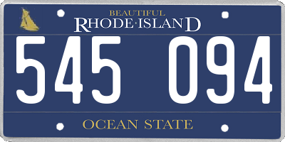 RI license plate 545094