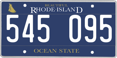 RI license plate 545095