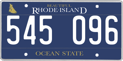 RI license plate 545096