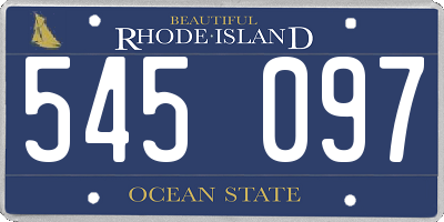 RI license plate 545097