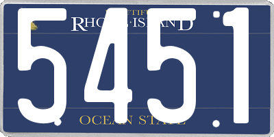RI license plate 5451