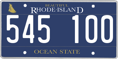 RI license plate 545100