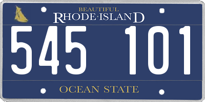 RI license plate 545101