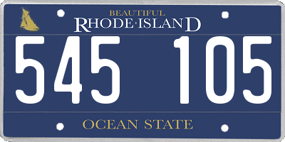 RI license plate 545105