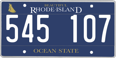 RI license plate 545107